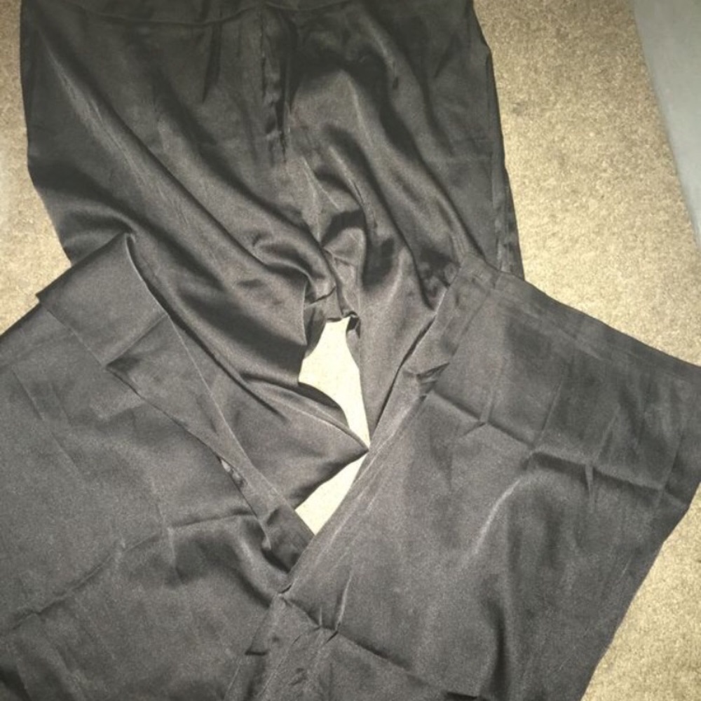 Silk high waisted pants